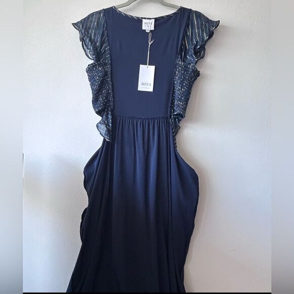 Misa Los Angeles Jayd Dress in Navy - Picture 12 of 15